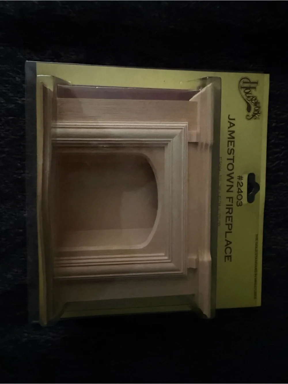 Housework’s Jamestown Fireplace Wood Dollhouse Mantel - Natural Wood